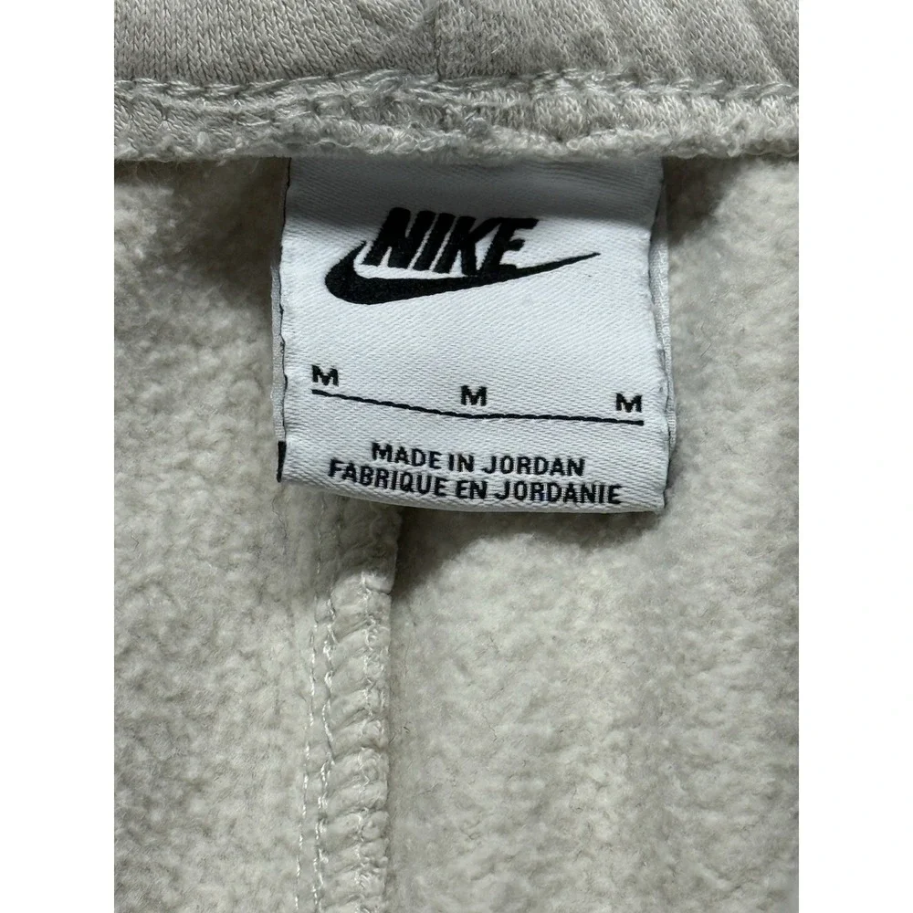 Nike Jogger‎ Sweatpants Mens Medium Beige fleece Athletic drawstring back pocket